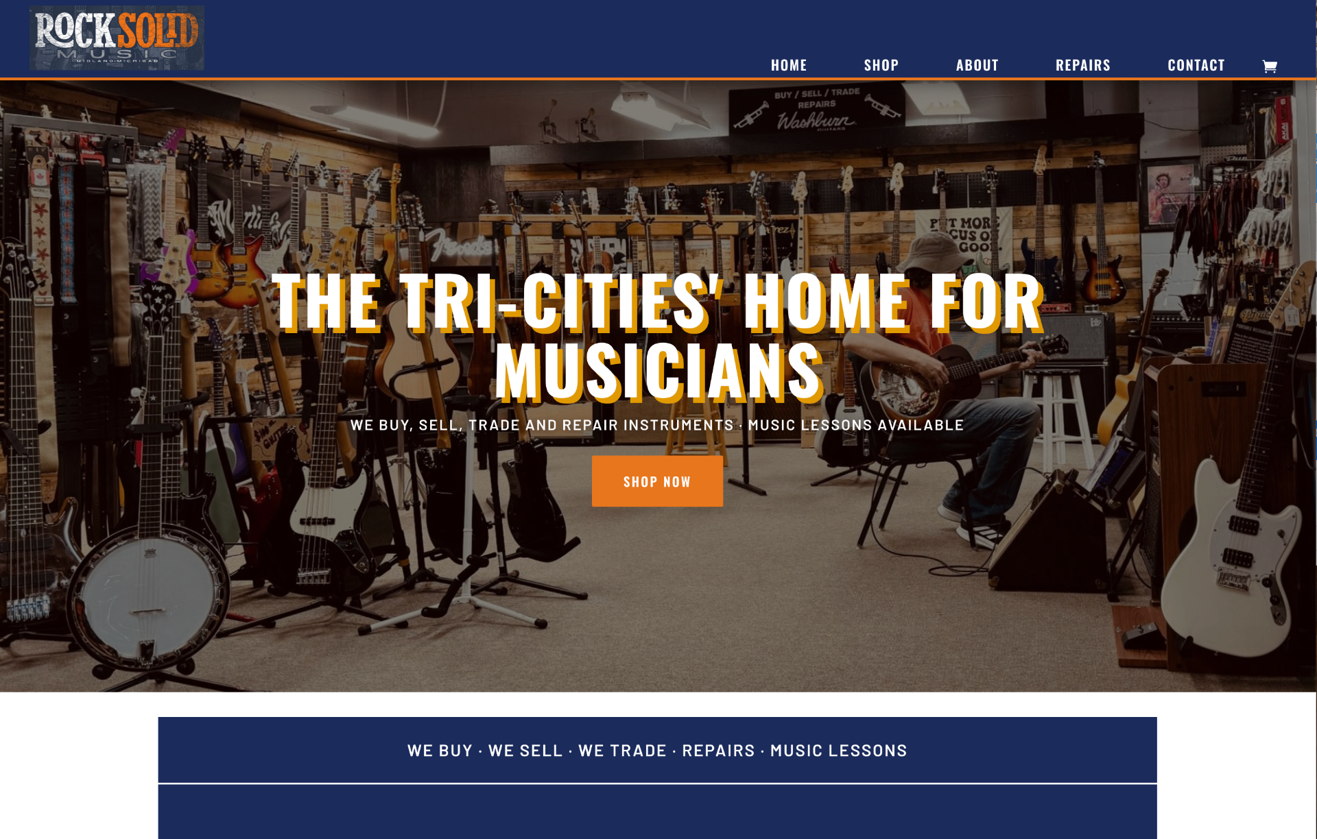 Rock Solid Instruments website homepage